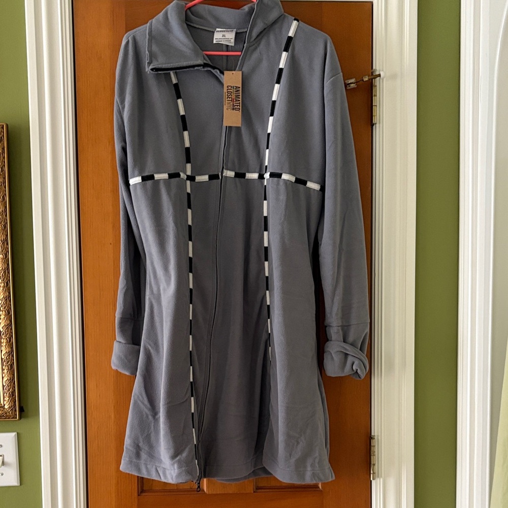 Closet Gray Long Sleeve Dress with Black and White Trim